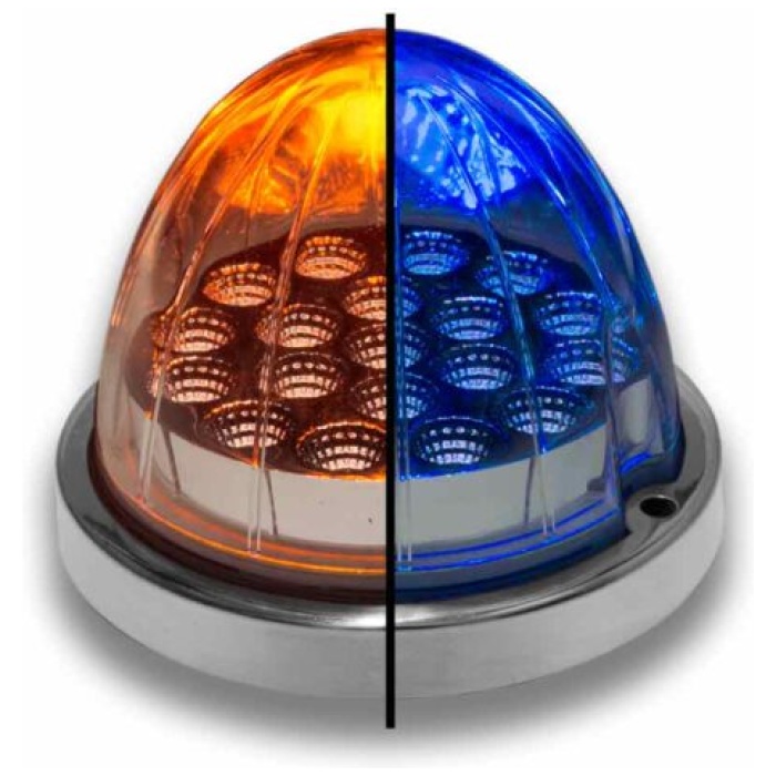 TRUX - Clignotant et marqueur ambrés vers feu auxiliaire LED bleu pastèque - TLED-WXAB