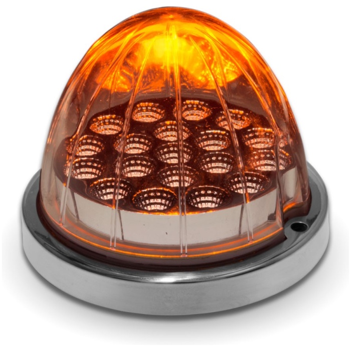 TRUX - clear amber turn signal & marker led Watermelon light - TLED-WCA