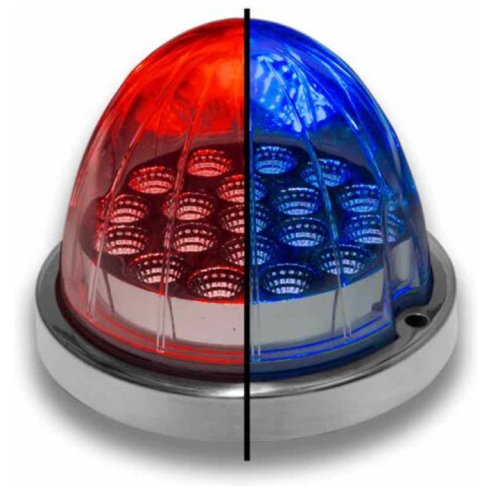 TRUX -  Red turn signal & marker to blue auxiliary led Watermelon light - TLED-WXRB