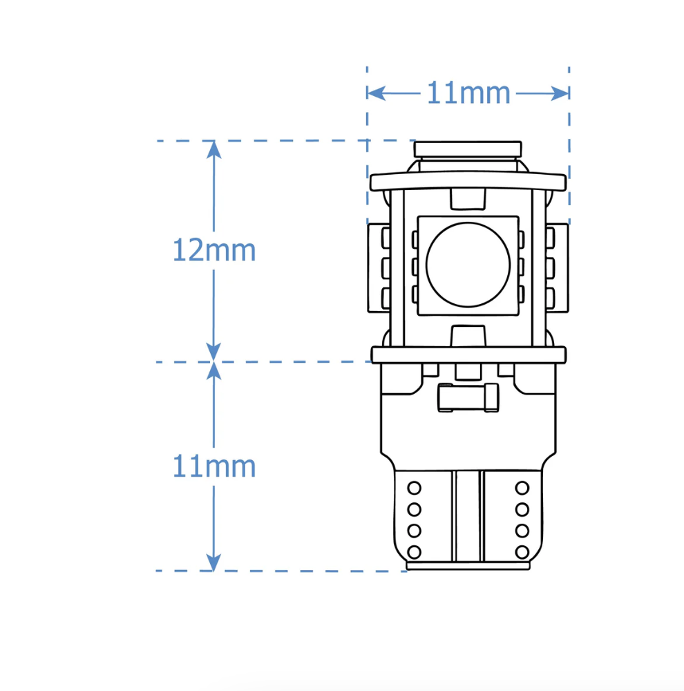 LUMENS - Ampoule HPL DEL - T10 / 194 / 168 - 2 unités - Vert - LT10HPG – Image 3