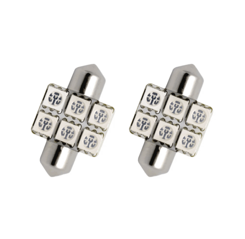 LUMENS - Ampoule HPL DEL - Festoon 30 MM - 5050SMD - 2 unités - Rouge - L30MMR