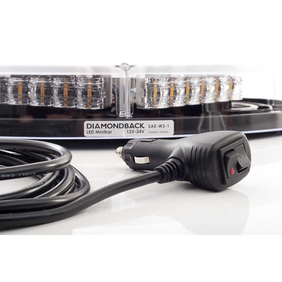 PROSIGNAL - Economical Amber Mini-Bar with Magnetic Suction Cup Mount and Cigarette Plug - 73103Z - Image 3