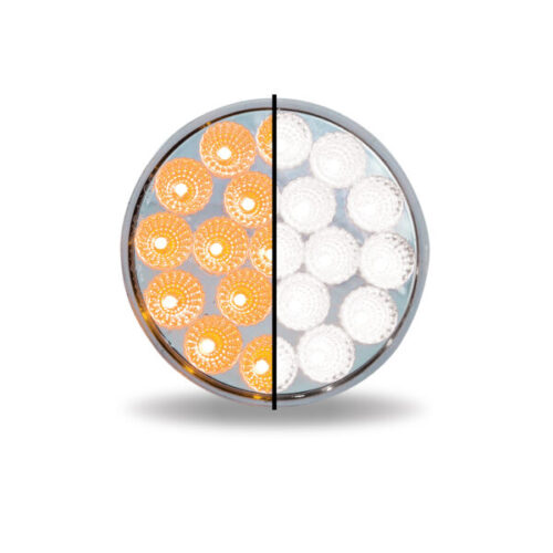 TRUX - 4″ Ambre Clignotant & croisement avec auxilière Blanc LED Light – 19 Diodes - TLED-4X40AW