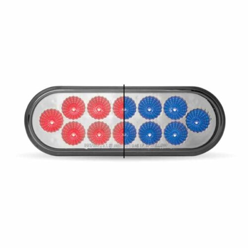 TRUX – Ovale Double Revolution –Stop, Turn & Tail- Rouge à Bleu –TLED-OXRB