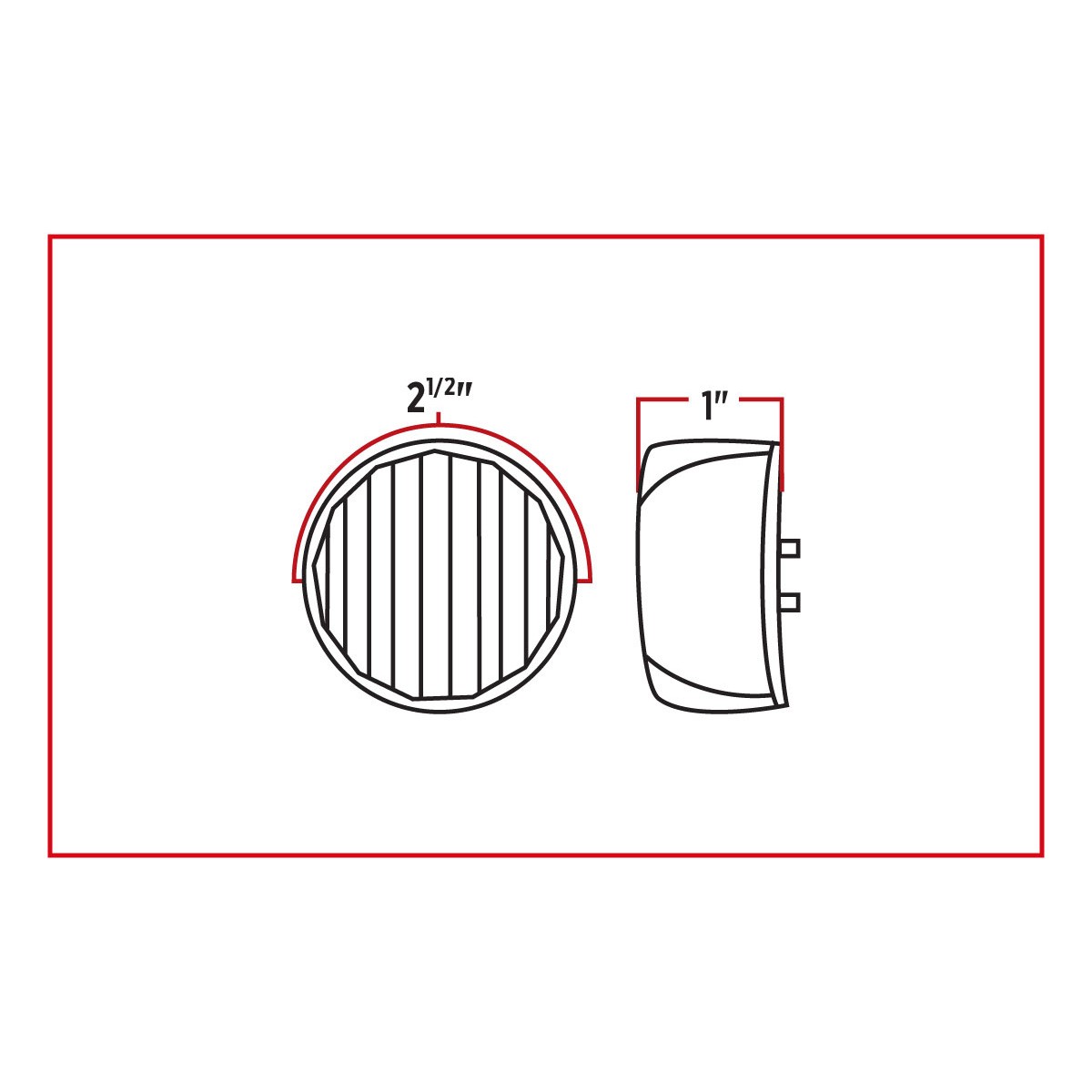 TRUX - 2 1/2 in round LED - Amber (13 Diodes) - TLED-2HA - Image 4