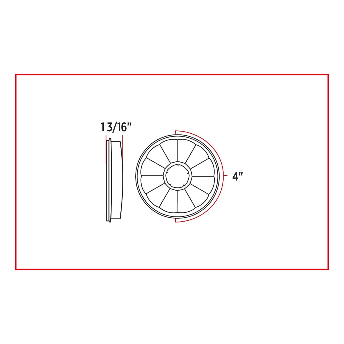 TRUX - 4 po Super Diode Virage DEL - Ambre clair - TLED-417CA – Image 4