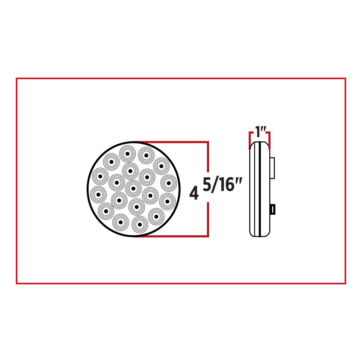 TRUX - 4 po Ronde DEL - clair - Frein, clignotant à position (19 diodes) - TLED-419CR – Image 4