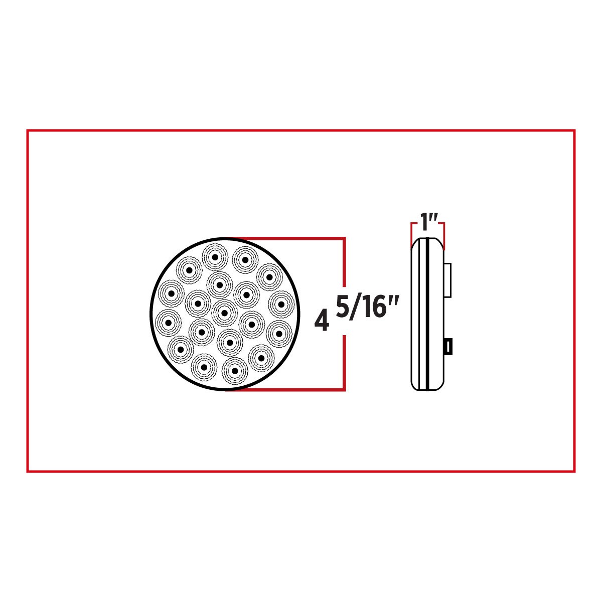 TRUX - 4" Rond LED - Ambre (12 diodes) - TLED-4MA – Image 3
