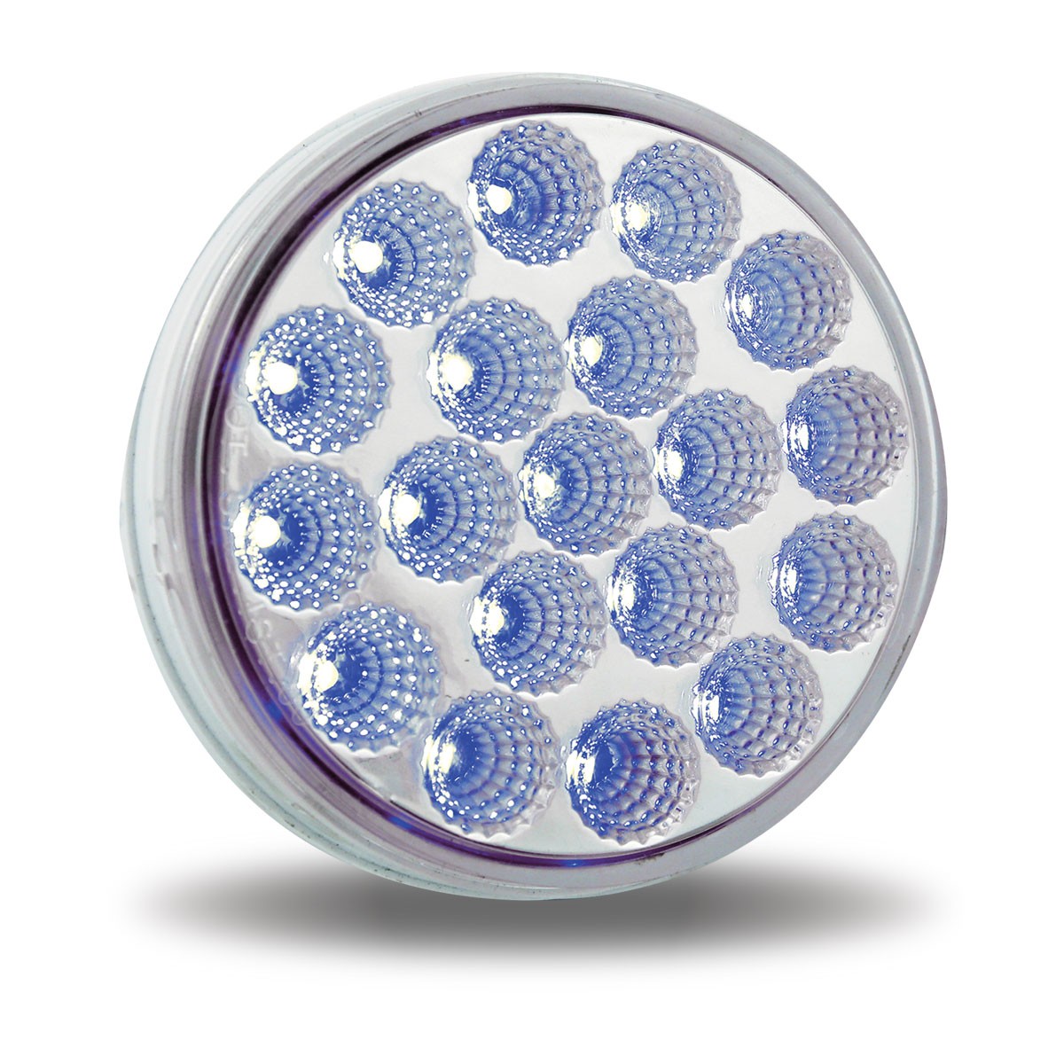 TRUX - Lumière d'arrêt, position et virage 4 po DEL Double revolution - Rouge à Bleu - TLED-4XRB – Image 3