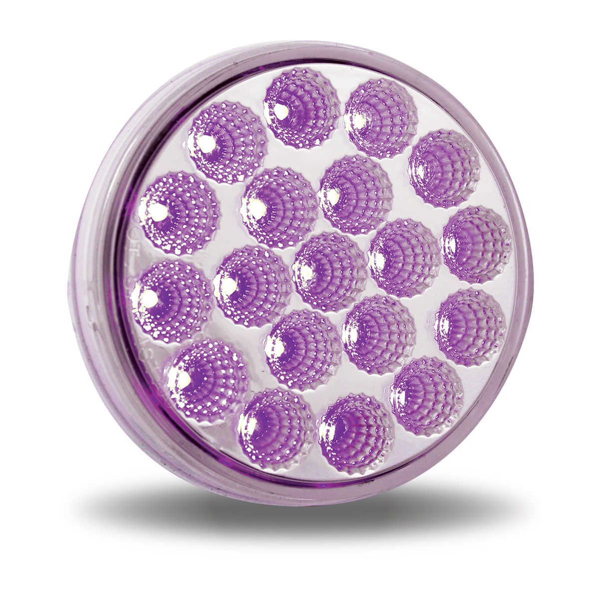 TRUX – Lumière d’arrêt, position et virage 4 po. DEL Double revolution – Rouge/Violet – TLED-4XRP – Image 2