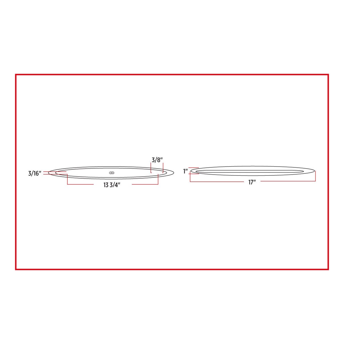 TRUX - Flatline mince 1 po x 17 po - Rouge clair - TLED-F17CR – Image 4