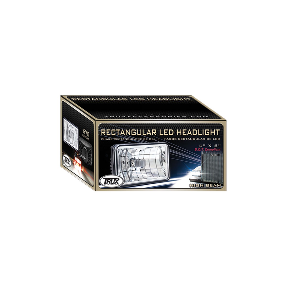 TRUX - Phare avant DEL Standard 4 x 6 po. (feu de croisement bas)- TLED-H2 – Image 3