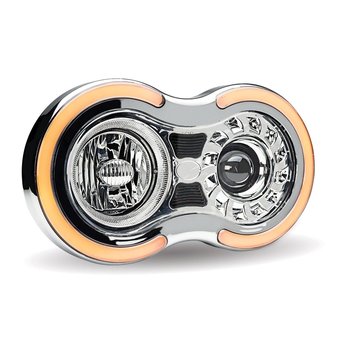 TRUX - Ensemble de phare de projecteur à DEL « Série rétro » (Chrome | Côté conducteur) - TLED-H104 – Image 3