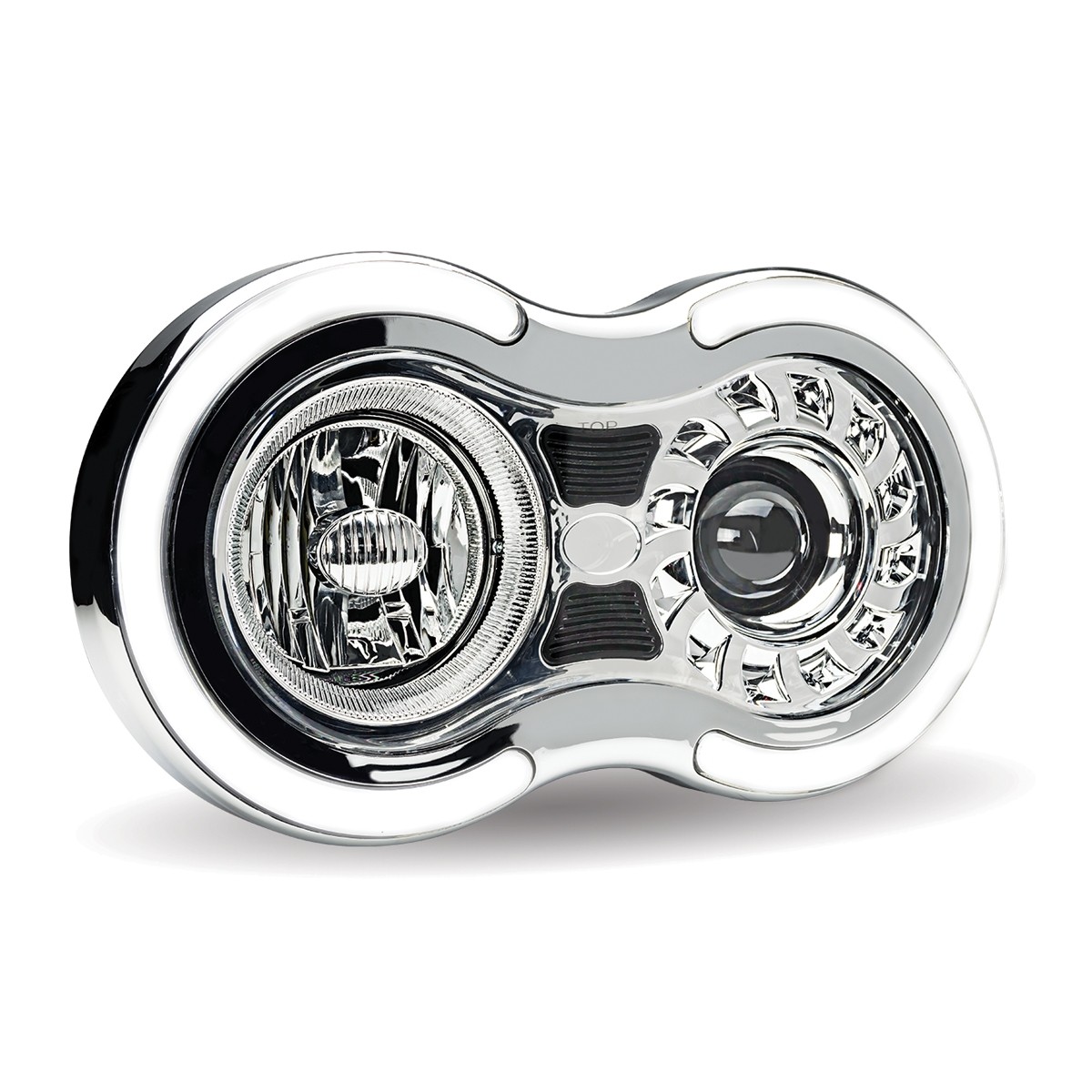 TRUX - Ensemble de phare de projecteur à DEL « Série rétro » (Chrome | Côté conducteur) - TLED-H104 – Image 2