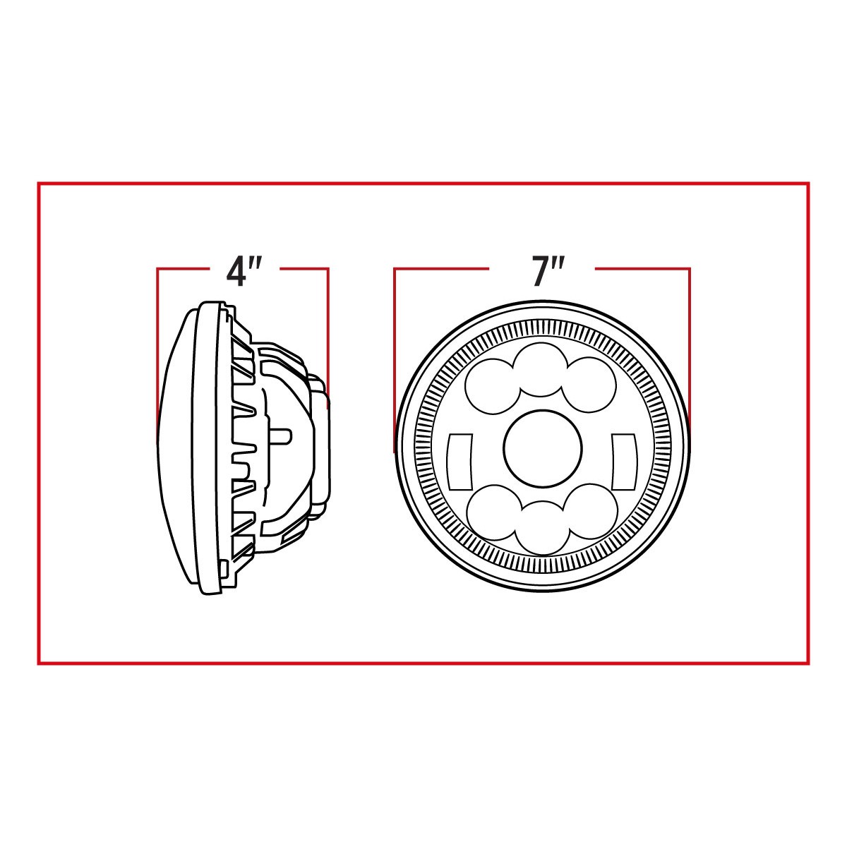 TRUX - Phare projecteur 7 po Rond - TLED-H3 – Image 6