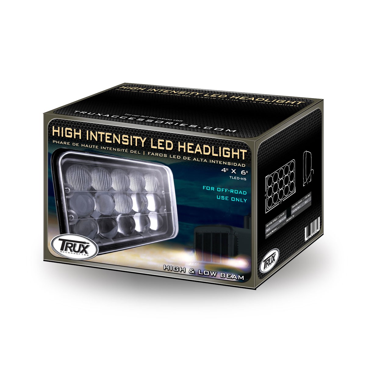 TRUX - Phare avant DEL Économique 4 x 6 po. (15 diodes)- TLED-H5 – Image 3